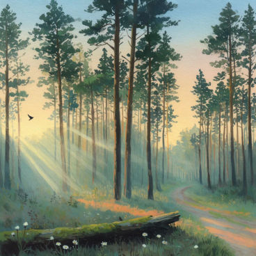Sunlit forest 2