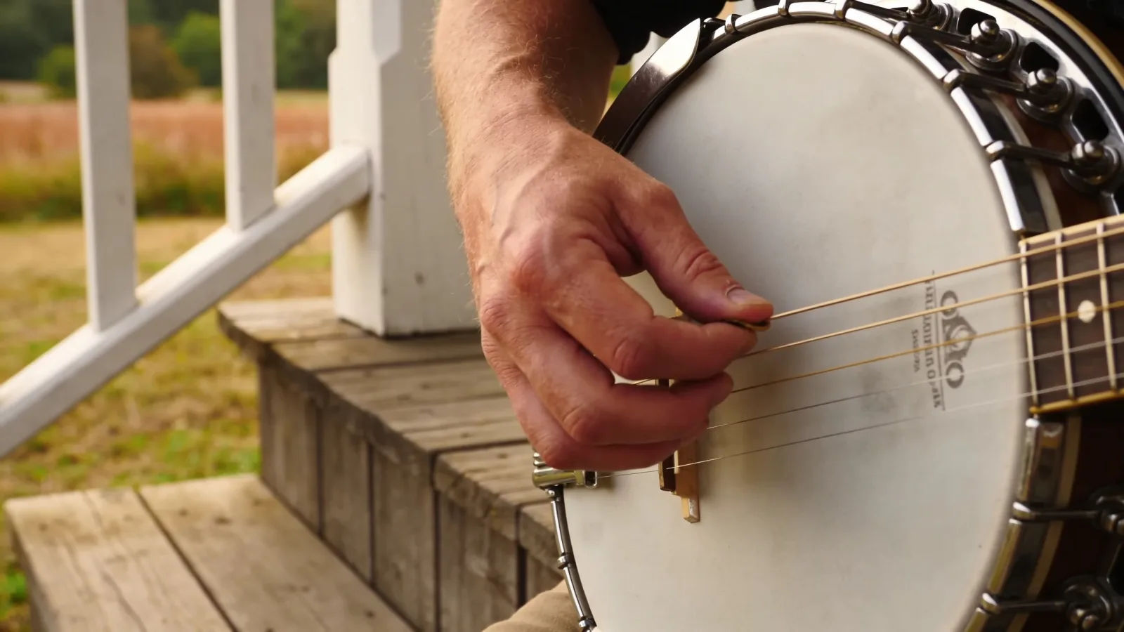 Direct the string-band sound in plain English