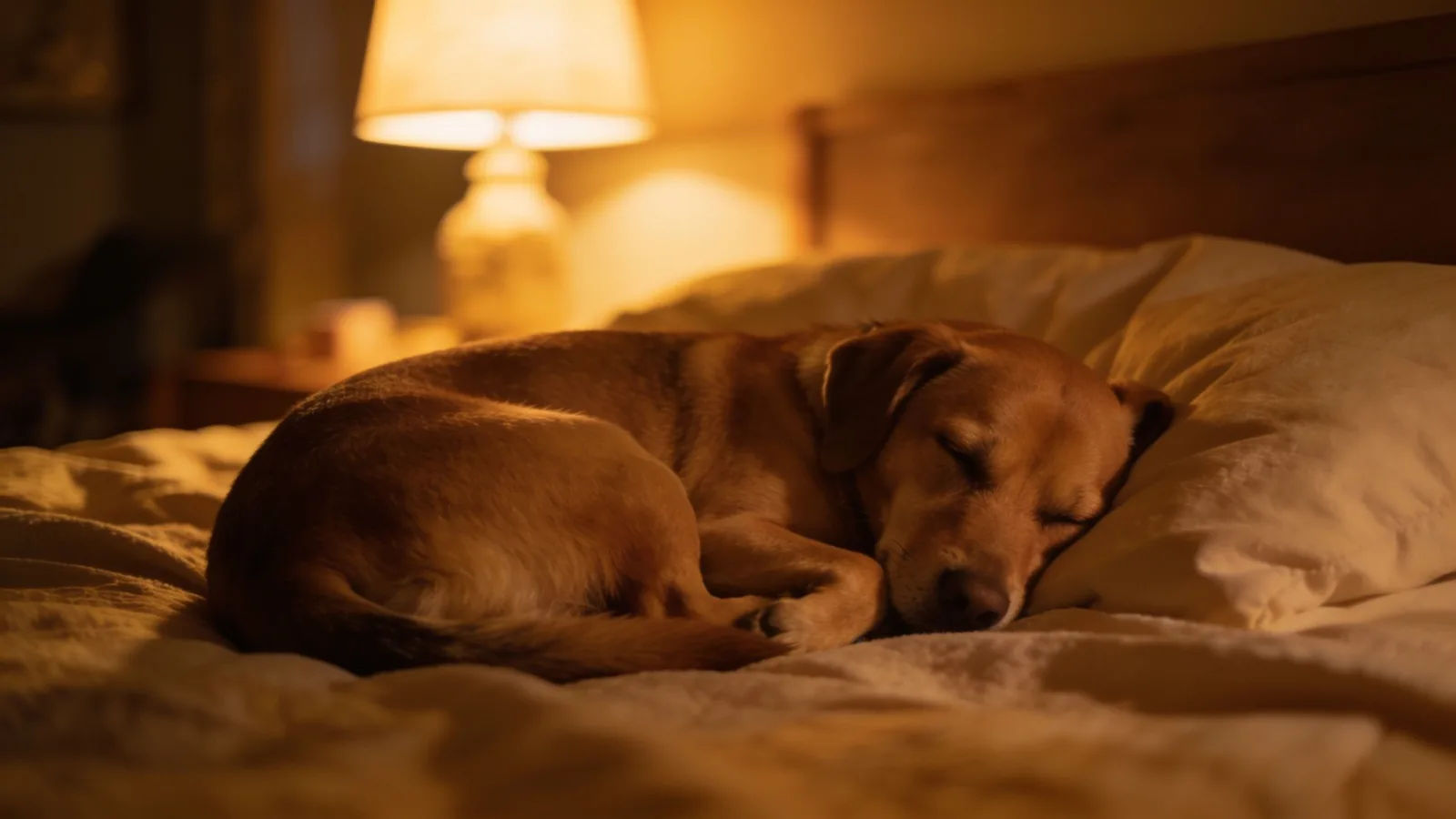 Soothe a dog at bedtime