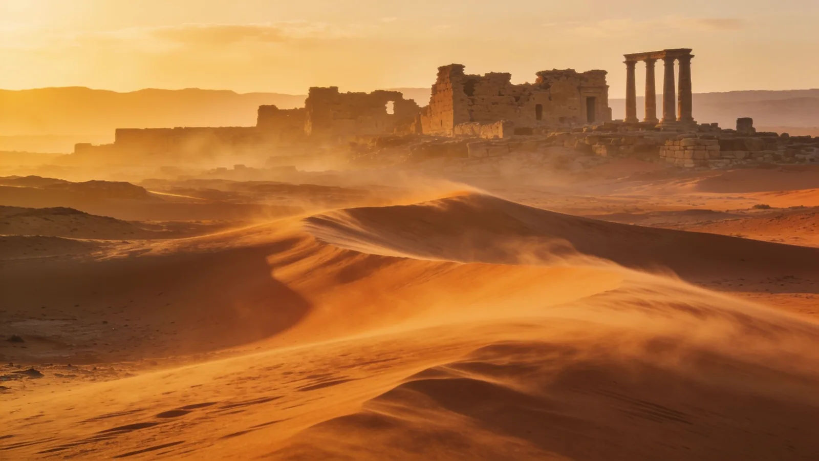 Score a desert or ancient-world scene