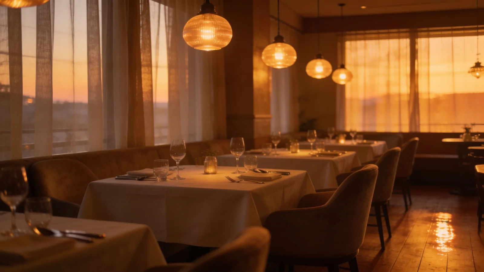 Set the mood for a restaurant or café video