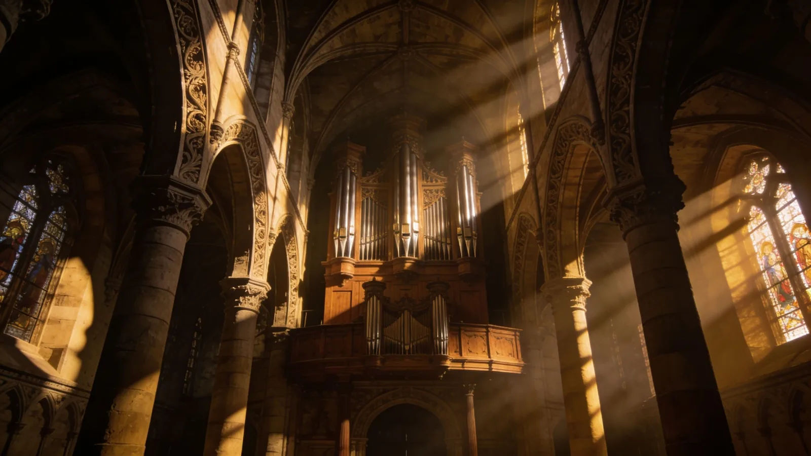 Direct the organ sound in plain English