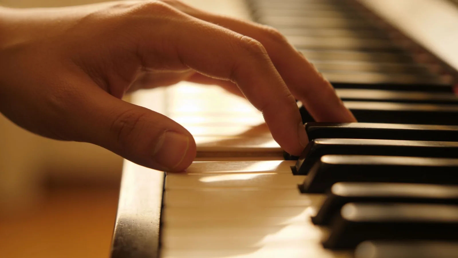 Direct the piano sound in plain English