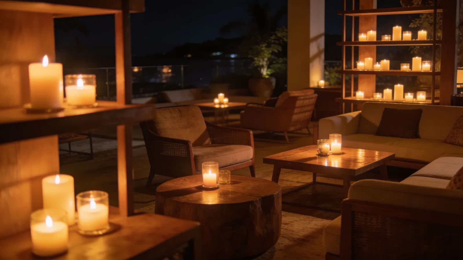 Score a relaxed scene or late-evening spot