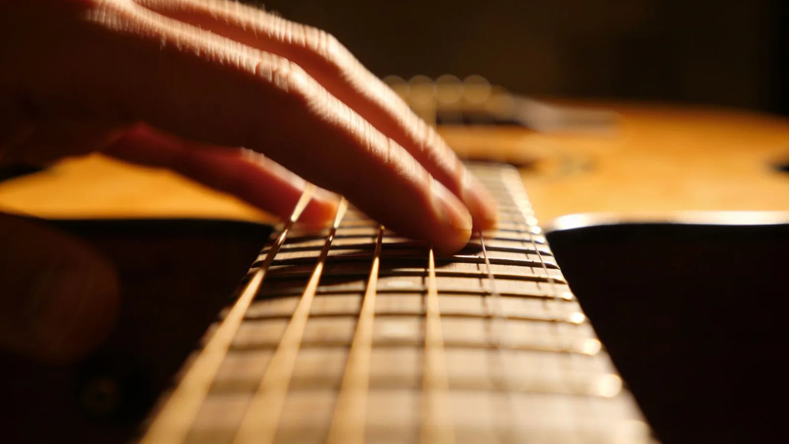 Direct the guitar sound in plain English