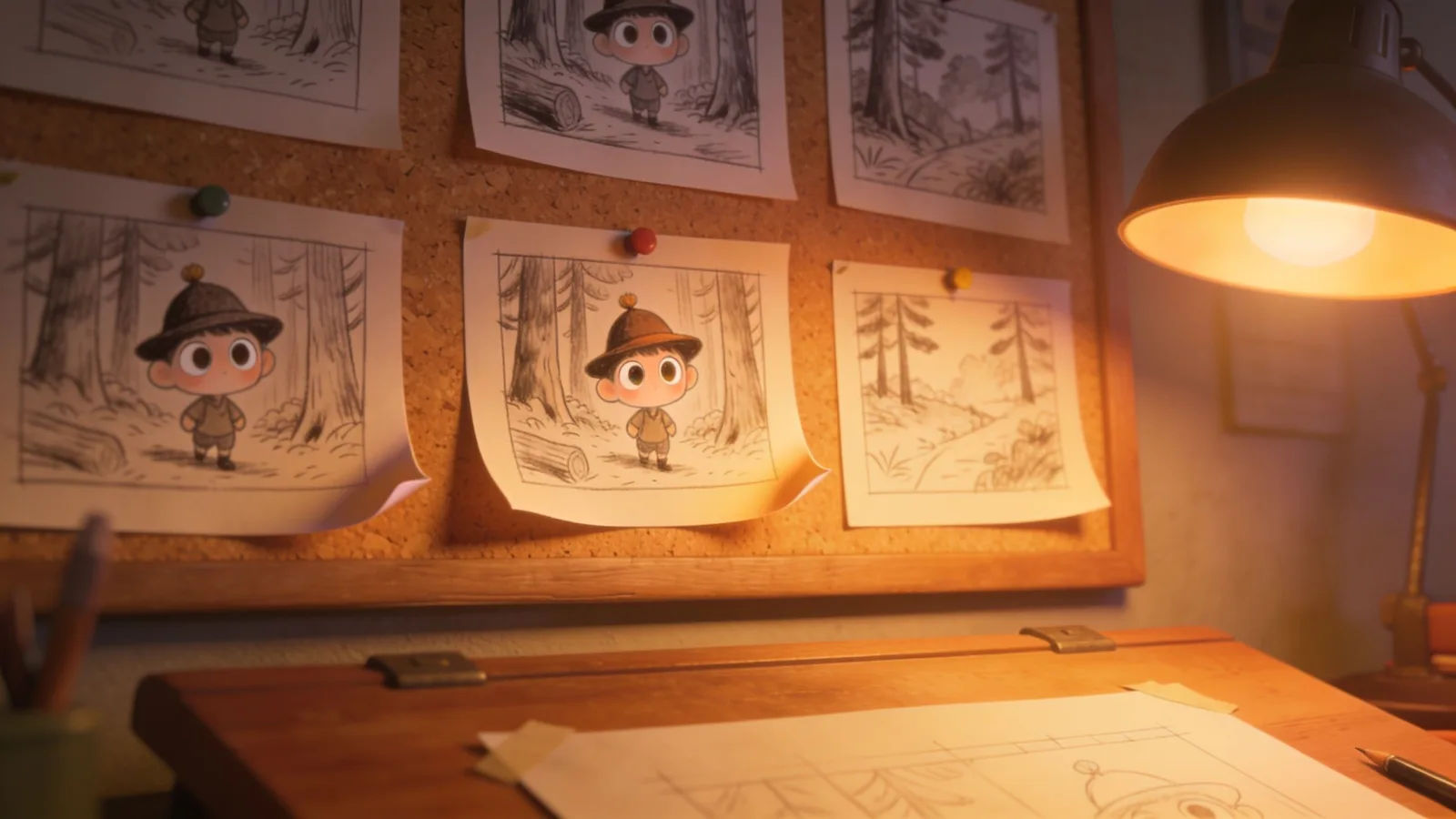Score an animated or storybook scene