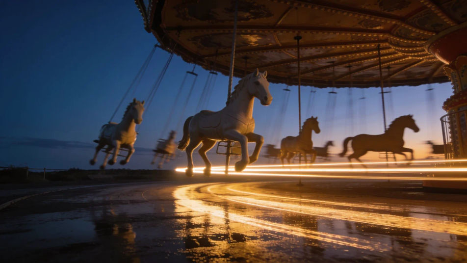 Keep a fairground shot moving with no music