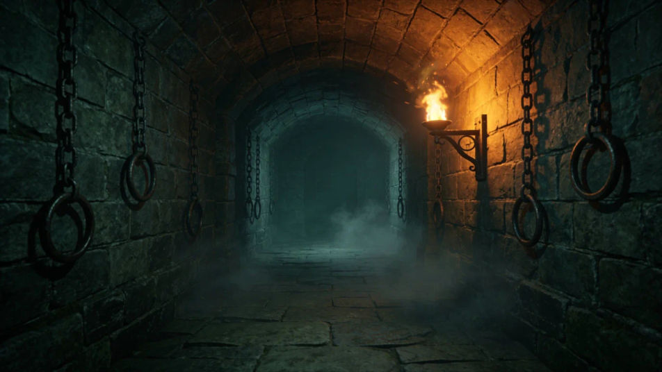 Show the audience they are in a dungeon