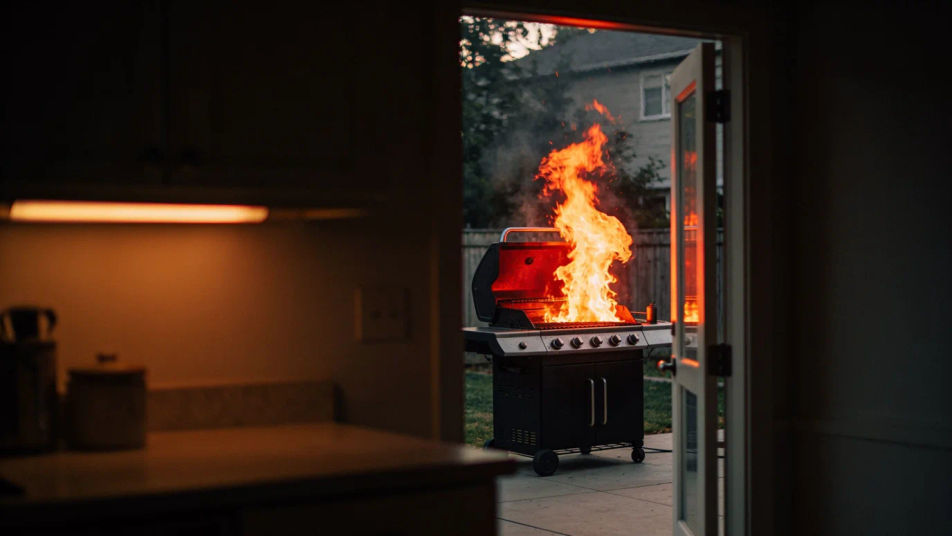 Let the audience hear dinner cooking offscreen