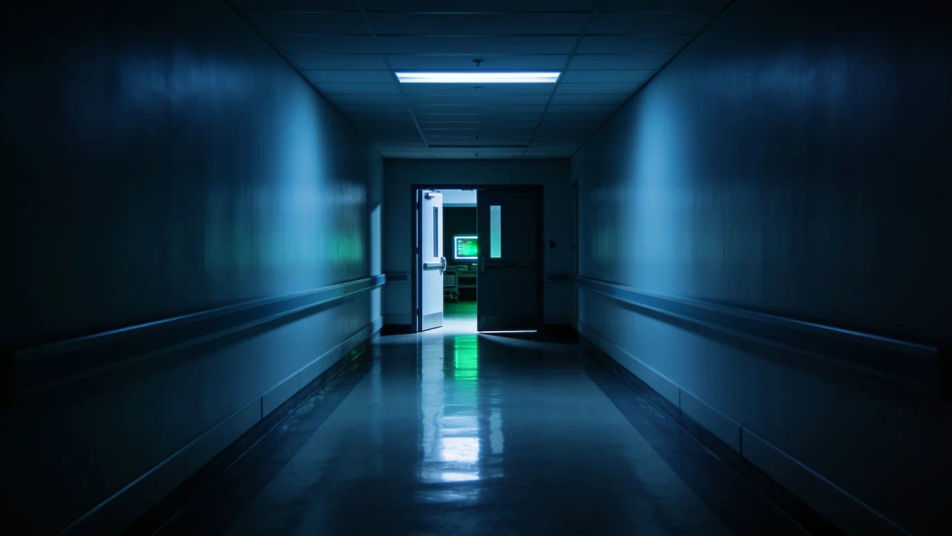 Show a patient fading without showing the bed