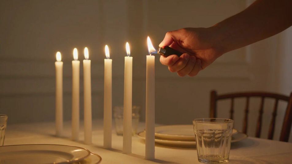 Set a candlelit evening at home