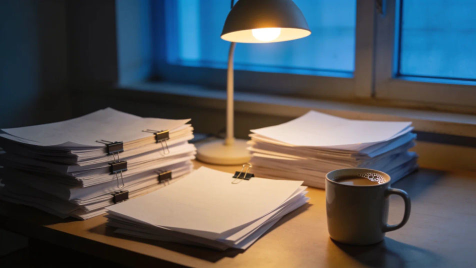 Keep a quiet paperwork scene moving