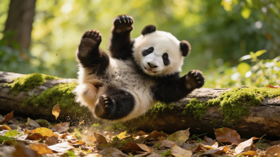 Get a laugh from a tiny cub