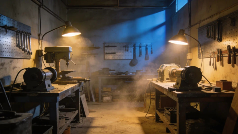 Set the feel of a busy workshop