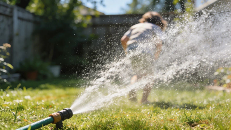 Land the gag when the hose goes off