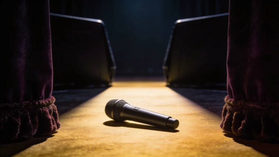 Hint that someone dropped the mic offstage