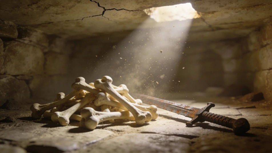 Make the skeleton fall apart on the frame