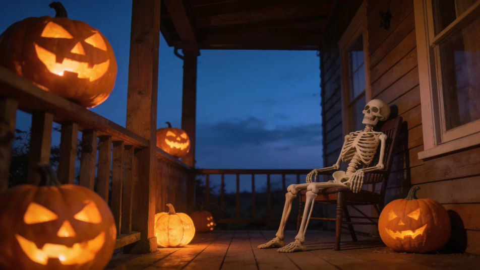 Make a scene feel ready for Halloween