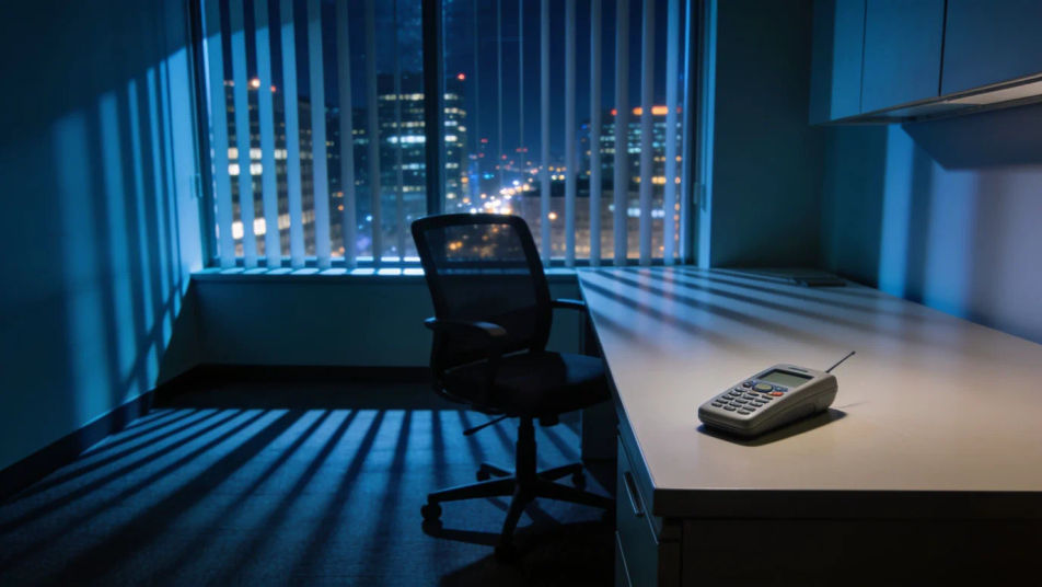 Suggest a pager dying in an empty room
