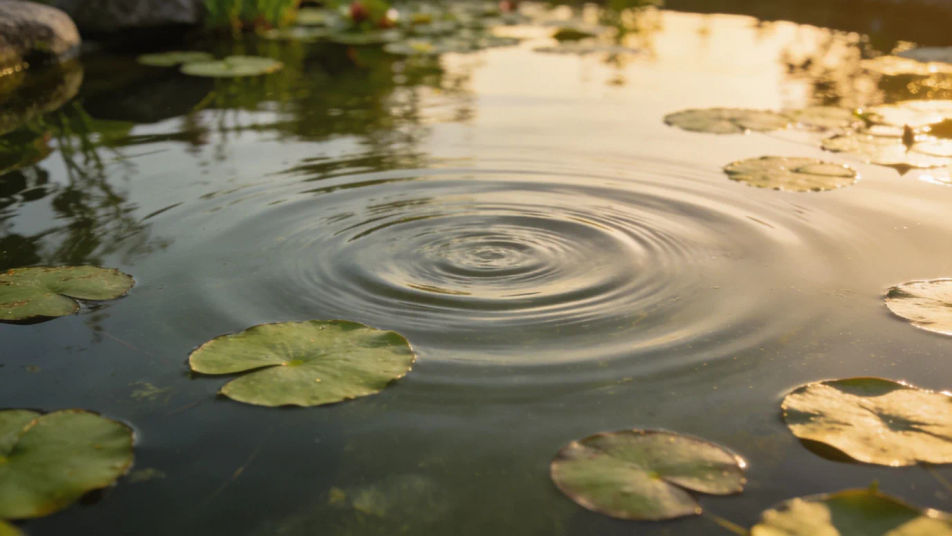 Suggest something fell in the water unseen