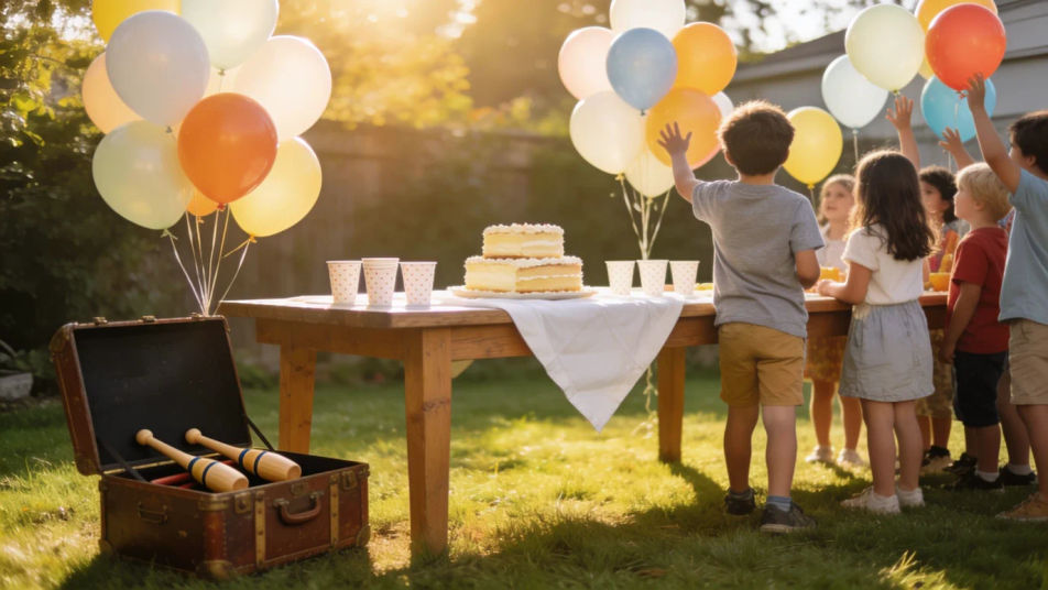 Set a playful kids party mood at once