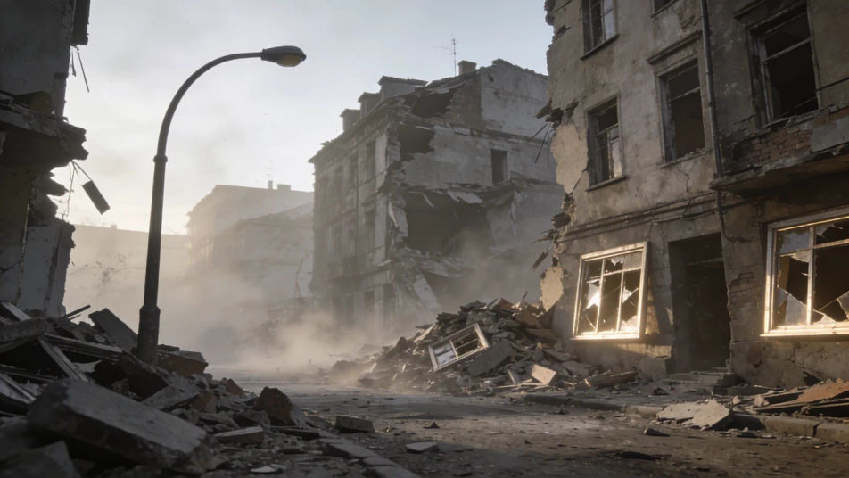 Hold the dusty silence after a disaster