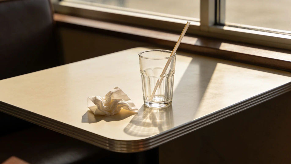 Hint someone finished their drink