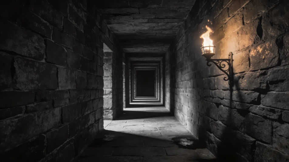 Set a dark stone hall alight