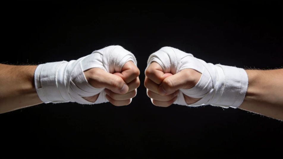 Hint that a fight is about to begin