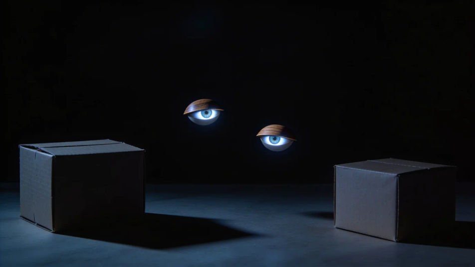 Show eyes watching from the dark