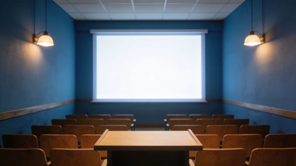 Set a scene in a lecture or a pitch meeting