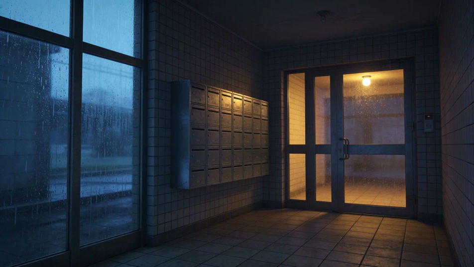 Hold a tense wait at the door without music