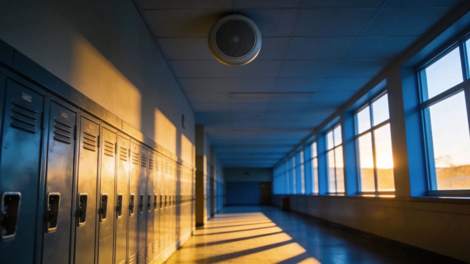 Set a scene in a school, hospital or office