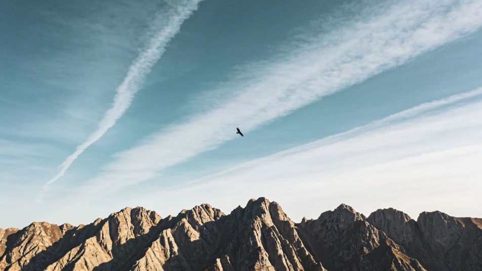Hold a wide sky shot with no music