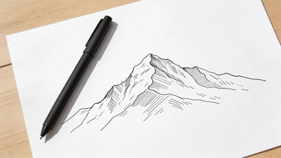 Make the final line of a drawing land