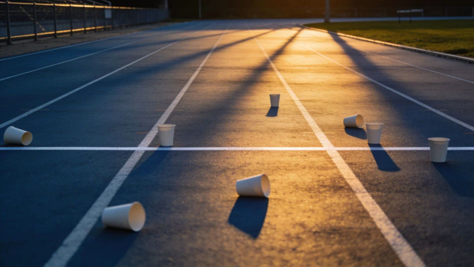 Let a slow-motion finish run without music