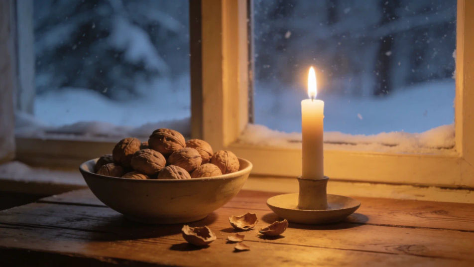 Fill a cosy table scene without music