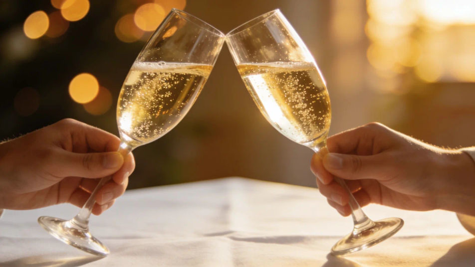 Toast the big news with a champagne pop