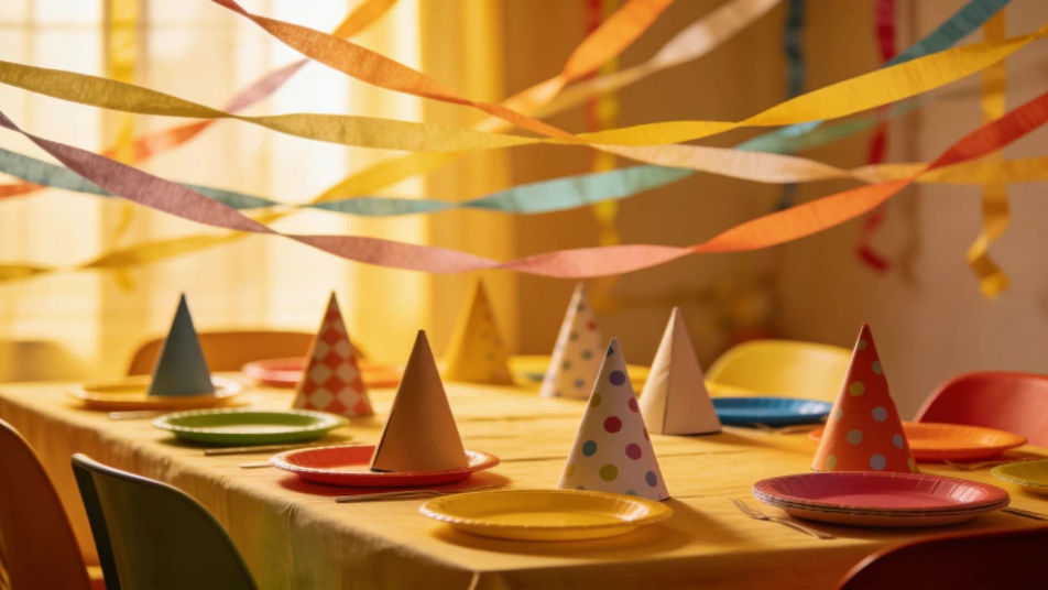 Make a party scene feel playful straight away