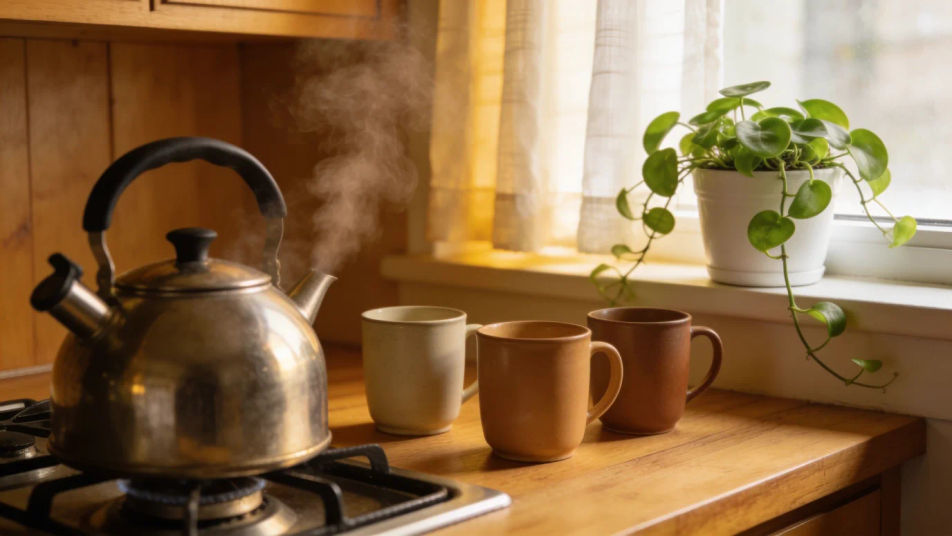 Make a kitchen feel busy and homely at once