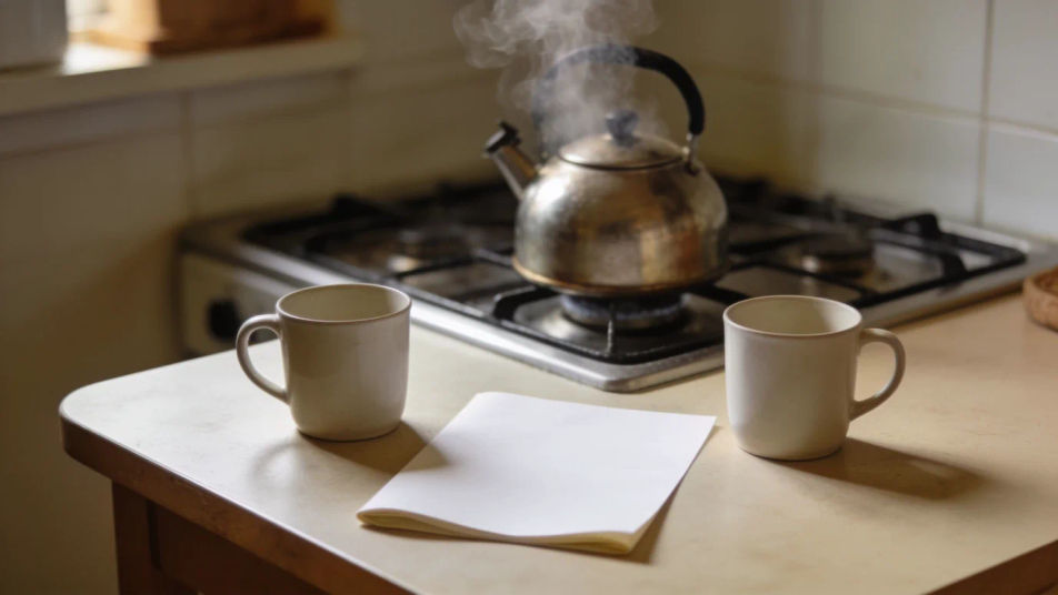 Let the kettle cut into the conversation