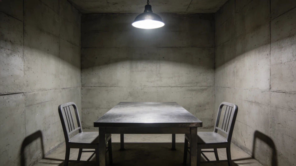 Keep a long interrogation tense with no music