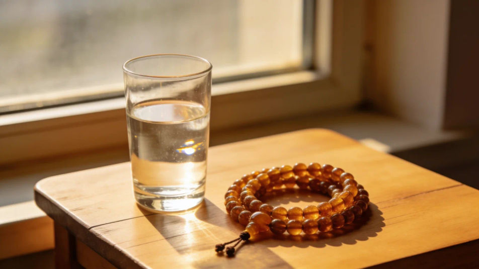 Mark a still moment with prayer beads