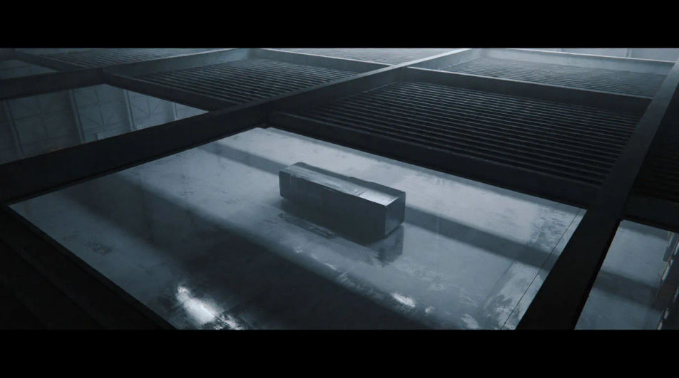 Fill a hangar silence with a machine waking up