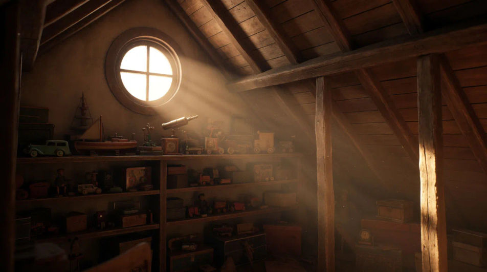 Set up a toy shop or a cluttered attic