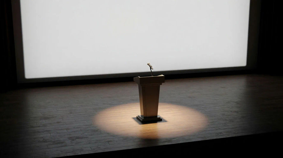 Fill the pause before a talk begins