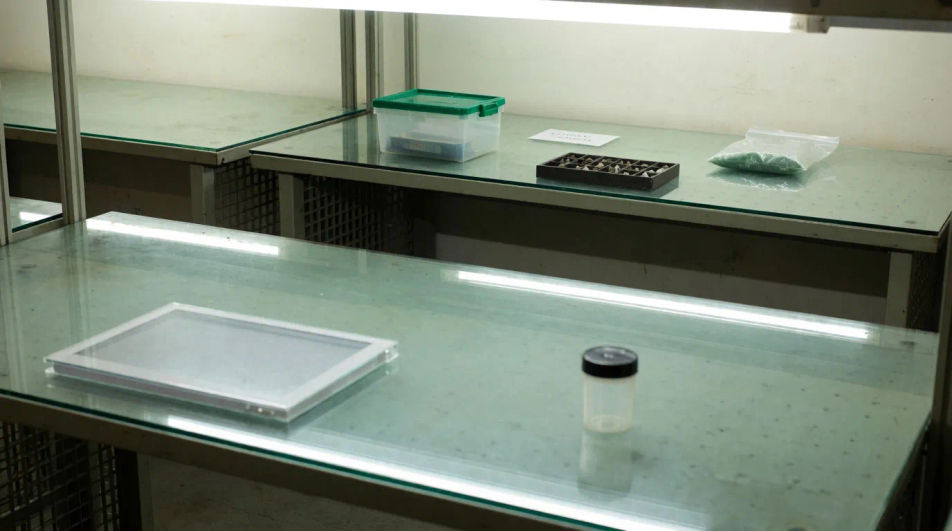 Say it is an office or a lab without a word