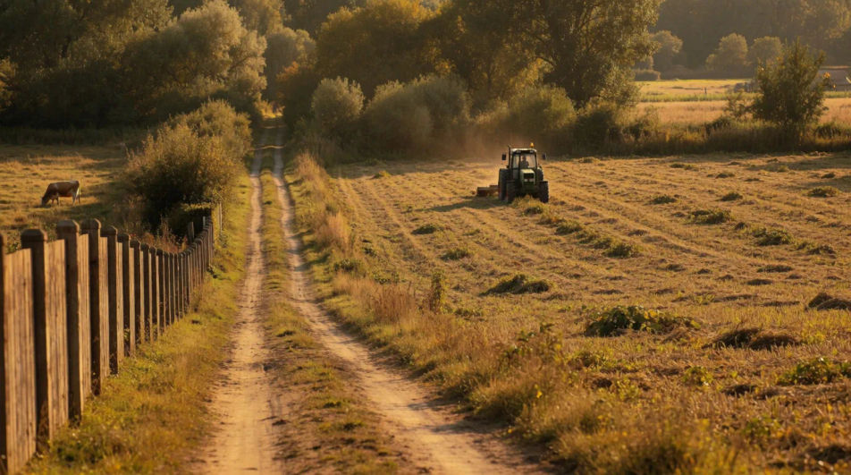 Place a scene in the countryside by sound