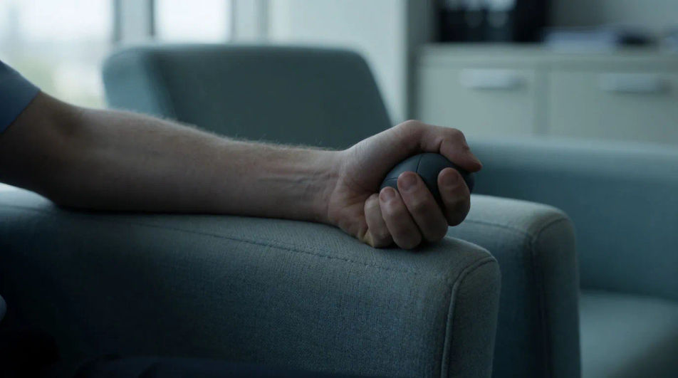 Show nerves without a word of dialogue