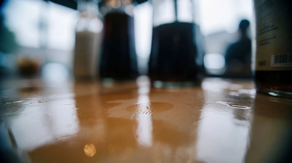 Establish a grimy floor the character crosses